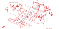 REAR SEAT (2D) for Honda ACCORD EX 3 Doors 5 speed manual 1989