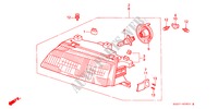 HEADLIGHT (2) for Honda CIVIC GL 1500 3 Doors 5 speed manual 1991