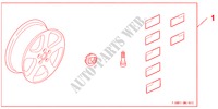 ALLOY WHEEL 17 X 7,0JJ for Honda CIVIC 1.4 GT 5 Doors Intelligent Manual Transmission 2010