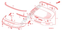 REAR WINDSHIELD for Honda CIVIC 1.4 GT 5 Doors Intelligent Manual Transmission 2010