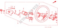 STEERING WHEEL (3) for Honda CIVIC EX 4 Doors 4 speed automatic 1991