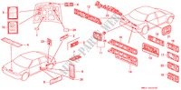 EMBLEMS for Honda ACCORD LX 4 Doors 5 speed manual 1993