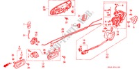 REAR DOOR LOCKS for Honda CIVIC EX 4 Doors 5 speed manual 1994