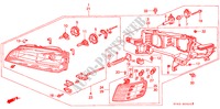 HEADLIGHT for Honda ACCORD V6 EX 4 Doors 4 speed automatic 1995