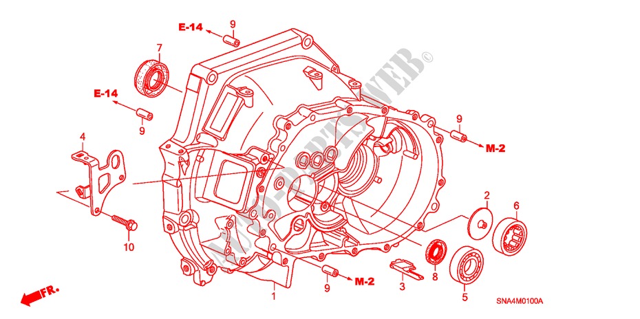 CLUTCH CASE (1.8L) for Honda CIVIC LX 4 Doors 5 speed manual 2006