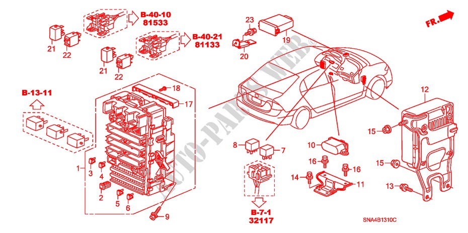 CONTROL UNIT (CABIN) (1) for Honda CIVIC SI 4 Doors 6 speed manual 2008