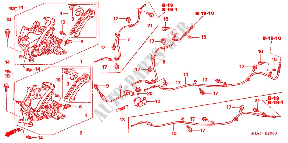 PARKING BRAKE for Honda CIVIC SI 4 Doors 6 speed manual 2008