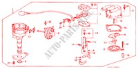 DISTRIBUTOR (1) for Honda ACTY TRUCK DX 2 Doors 4 speed manual 1983