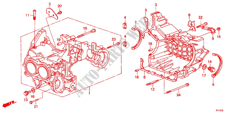 CYLINDER BLOCK/OIL PAN for Honda ACTY VAN DX PANEL VAN 5 Doors 4 speed manual 1983