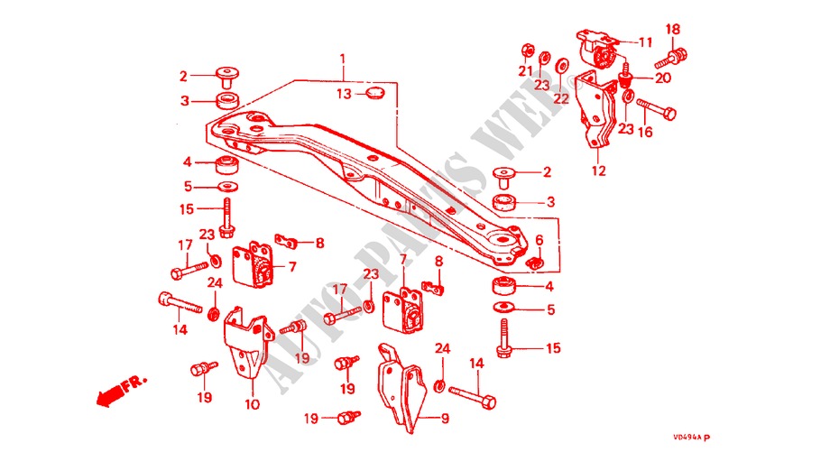 ENGINE MOUNTS for Honda ACTY VAN DX PANEL VAN 5 Doors 4 speed manual 1983