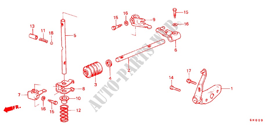SHIFT ARM/SHIFT ROD (4MT) for Honda ACTY VAN DX PANEL VAN 5 Doors 4 speed manual 1983