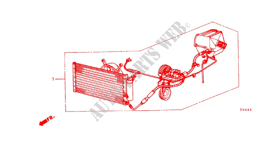 AIR CONDITIONER (ALTERNATOR) for Honda QUINTET DX 5 Doors 3 speed automatic 1982