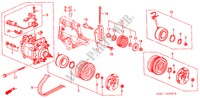 AIR CONDITIONER (COMPRESSOR)(SANDEN) for Honda CIVIC COUPE 1.6ILS 2 Doors 5 speed manual 2000