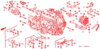 ALTERNATOR BRACKET/ ENGINE STIFFENER for Honda CIVIC COUPE 1.6ILS 2 Doors 5 speed manual 1997