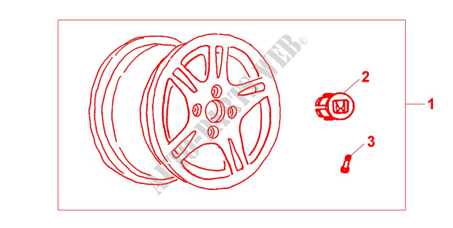 WHEEL DISK AL 15X for Honda CIVIC COUPE 1.6ISR 2 Doors 4 speed automatic 2000