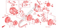 AIR CONDITIONER (COMPRESSOR)(DENSO) for Honda CIVIC 1.6VTI 3 Doors 5 speed manual 1997