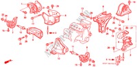 ENGINE MOUNTS (MT) (SOHC/SOHC VTEC) for Honda CIVIC 1.4I 3 Doors 5 speed manual 1996