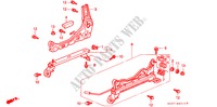 FRONT SEAT COMPONENTS (R.) (RH) (1) for Honda CIVIC 1.4I 3 Doors 5 speed manual 1997
