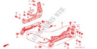 FRONT SEAT COMPONENTS (R.) (RH) (2) for Honda CIVIC 1.4I 3 Doors 4 speed automatic 1999