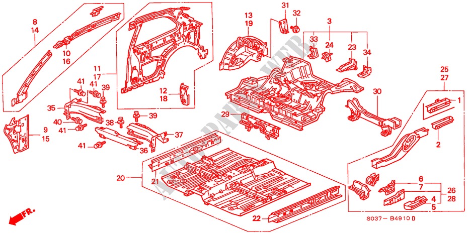 INNER PANELS for Honda CIVIC 1.4I 3 Doors 5 speed manual 1996