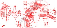 AIR CLEANER (SOHC VTEC) (DOHC VTEC) for Honda CIVIC 1.5ILS BELGIUM SP. 3 Doors 5 speed manual 2000
