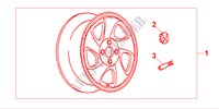 ALLOY WHEEL 15X6JJ for Honda CIVIC 1.4IS 3 Doors 4 speed automatic 2000