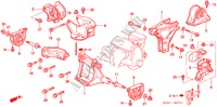ENGINE MOUNTS (MT) (DOHC VTEC) for Honda CIVIC 1.6VTI 3 Doors 5 speed manual 2000