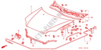 HOOD (LH) for Honda CIVIC 1.4IS 3 Doors 4 speed automatic 2000