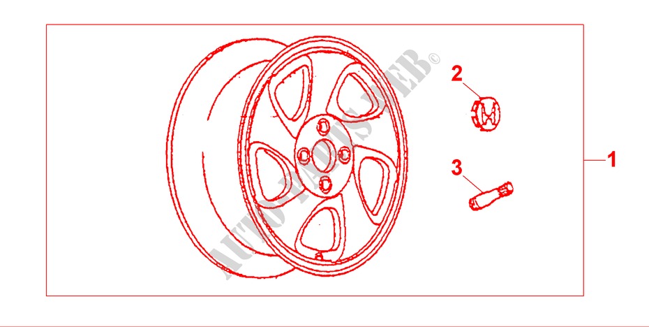 ALLOY WHEEL 15X6JJ for Honda CIVIC 1.4IS 3 Doors 4 speed automatic 2000