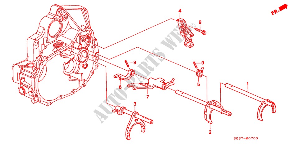 SHIFT FORK (SOHC) for Honda CIVIC 1.5ILS 3 Doors 5 speed manual 2000