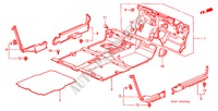 FLOOR MAT for Honda CIVIC 1.6ISR 4 Doors 4 speed automatic 1998