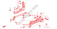 FRONT SEAT COMPONENTS (1) (R.) for Honda CIVIC 1.6ISR 4 Doors 4 speed automatic 1998