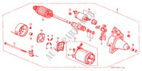 STARTER MOTOR (DENSO) for Honda CIVIC 1.4IS 4 Doors 5 speed manual 2000