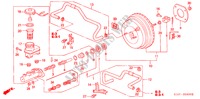 BRAKE MASTER CYLINDER/ MASTER POWER for Honda CR-V BASE 5 Doors 4 speed automatic 1997