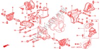 ENGINE MOUNTS (MT) for Honda CR-V RVI 5 Doors 5 speed manual 2000