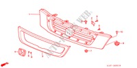 FRONT GRILLE (2) for Honda CR-V BASE 5 Doors 5 speed manual 2000