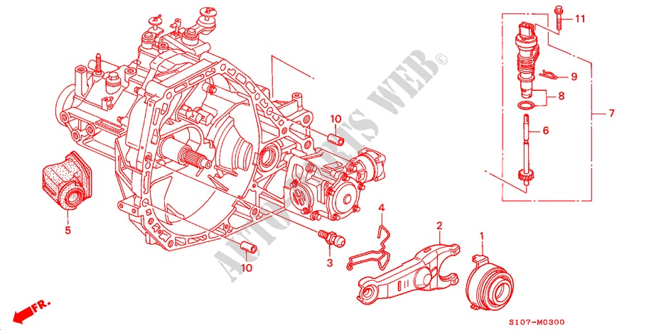 CLUTCH RELEASE for Honda CR-V BASE 5 Doors 5 speed manual 1998