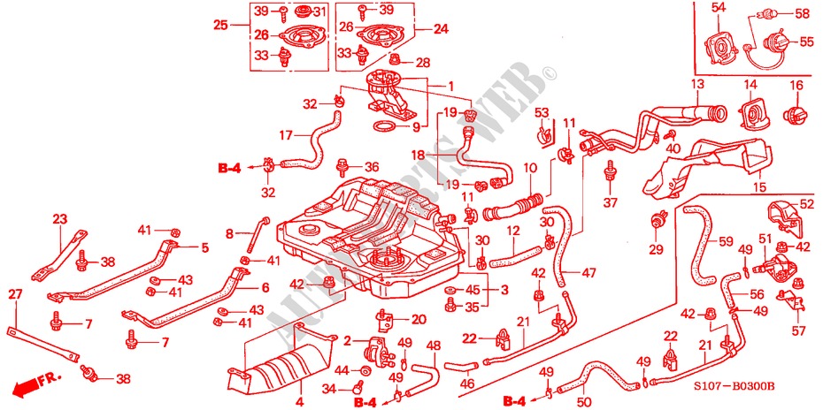 FUEL TANK for Honda CR-V RVSI 5 Doors 4 speed automatic 2000