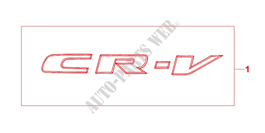 GOLD EMBLEM for Honda CR-V RVSI 5 Doors 4 speed automatic 2000