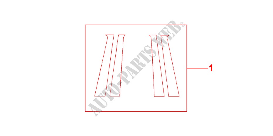B PILLAR DECAL for Honda ACCORD 1.8IS 4 Doors 4 speed automatic 1999