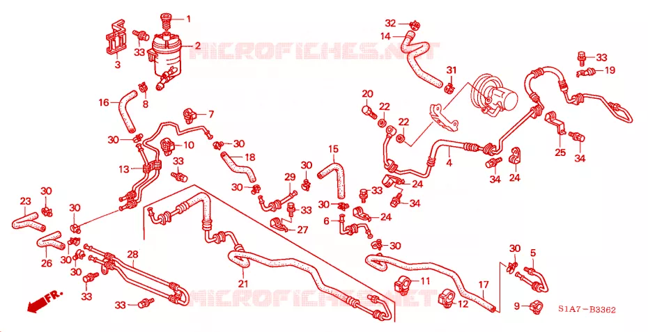 P.S. LINES (LH) (DIESEL) Honda  ACCORD 1999 2.0 ITD ECD3 5 speed manual 