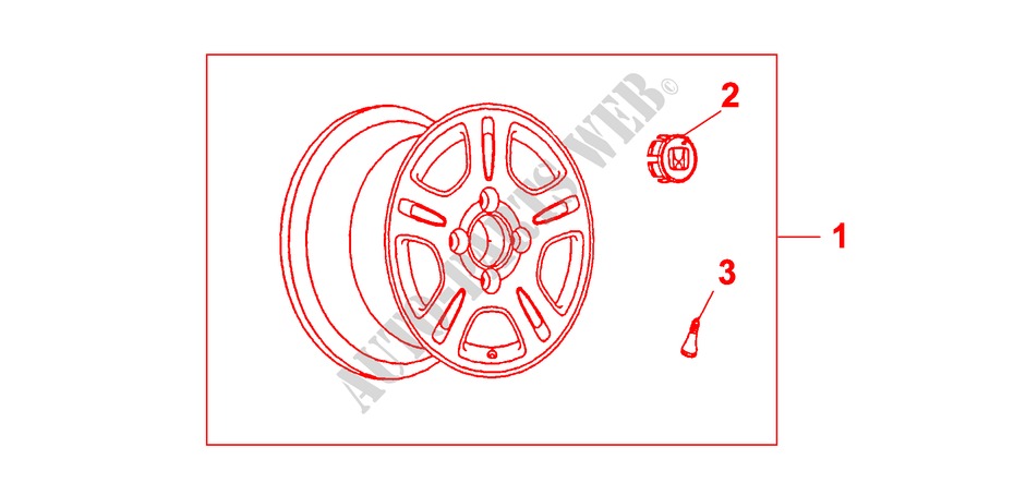 WHEEL DISK AL 14X for Honda ACCORD 1.8IS 4 Doors 4 speed automatic 1999