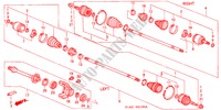 FRONT DRIVESHAFT/ HALF SHAFT for Honda ACCORD 1.6ILS 4 Doors 5 speed manual 2001