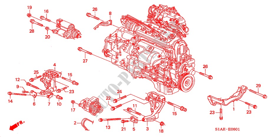 ALTERNATOR BRACKET (1.8L/2.0L/2.2L/2.3L) for Honda ACCORD 2.0IES 4 Doors 5 speed manual 2000
