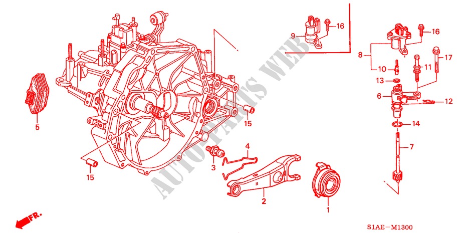 CLUTCH RELEASE (1.8L/2.0L/2.2L/2.3L) for Honda ACCORD 1.8I         SPORT 4 Doors 5 speed manual 2001