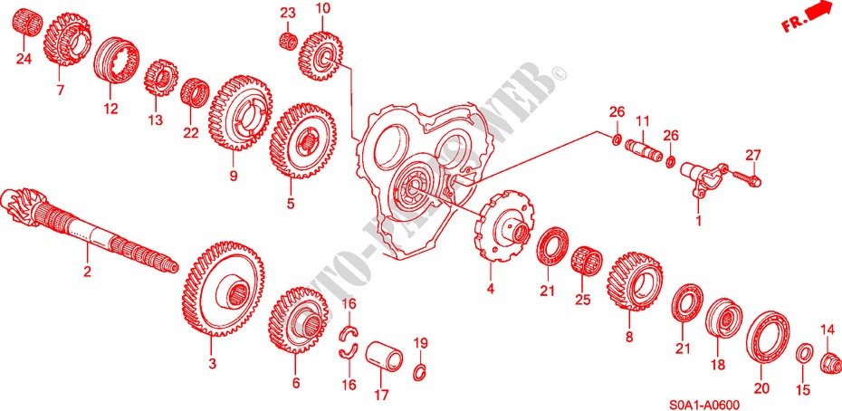 COUNTERSHAFT for Honda ACCORD 2.0ILS 4 Doors 4 speed automatic 2000