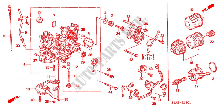 OIL PUMP/OIL STRAINER (1.8L/2.0L/2.2L/2.3L) for Honda ACCORD 1.8ILS 4 Doors 5 speed manual 2001