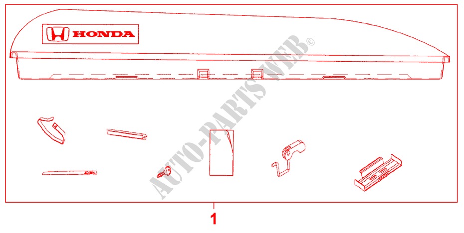 TOP BOX LUGAGES   350L for Honda ACCORD 2.0IES 4 Doors 5 speed manual 2000