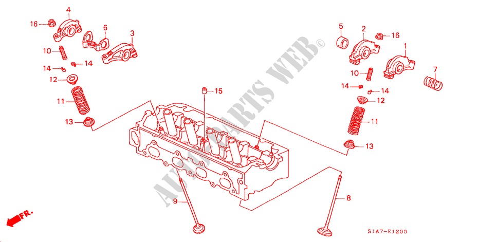 VALVE/ROCKER ARM (1.6L) for Honda ACCORD 1.6ILS 4 Doors 5 speed manual 2000