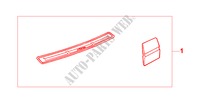 REAR BUMPER PROTECTI for Honda CIVIC AERODECK 2.0ITD 5 Doors 5 speed manual 2000